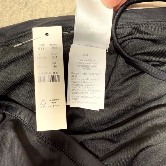 J.‎ Crew Black Swimsuit Ruched Sweetheart One-piece Womens Size 24 NEW - Picture 8 of 10